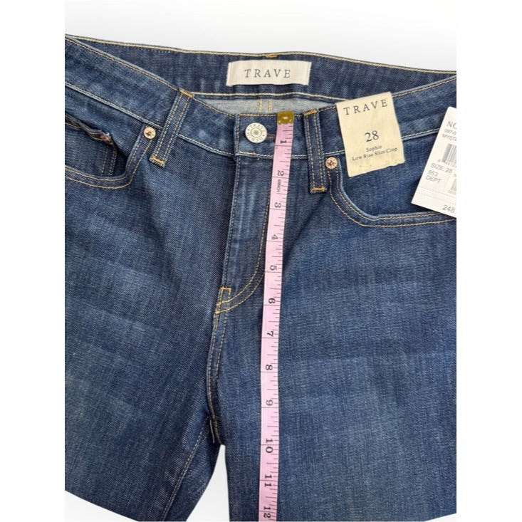 TRAVE NWT Blue Sophie Low Rise Slim Crop Ankle Jeans Size 28