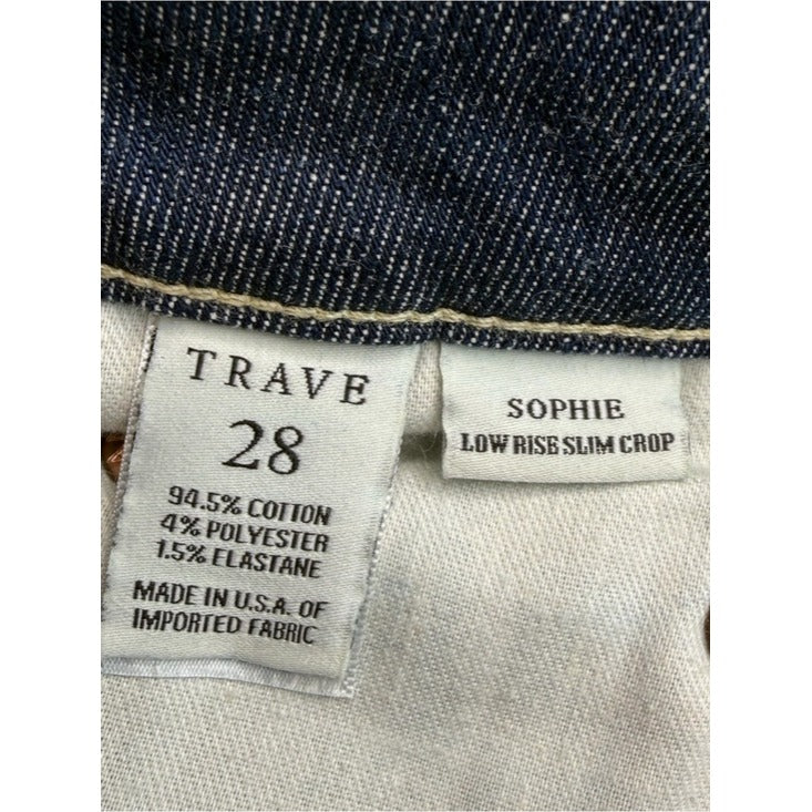 TRAVE NWT Blue Sophie Low Rise Slim Crop Ankle Jeans Size 28