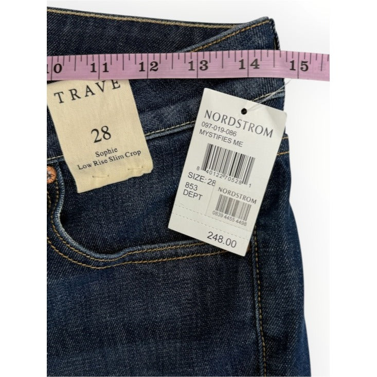 TRAVE NWT Blue Sophie Low Rise Slim Crop Ankle Jeans Size 28