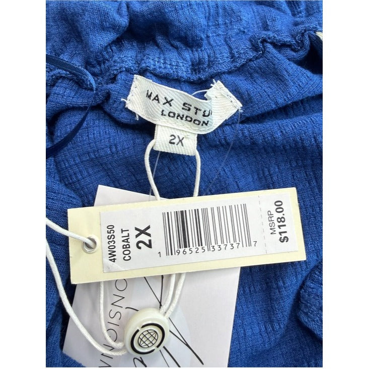 Max Studio NWT Cobalt Blue Shift Dress Size 2X