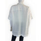 Lafayette 148 New York White "Pippen" Linen Blouse Size L