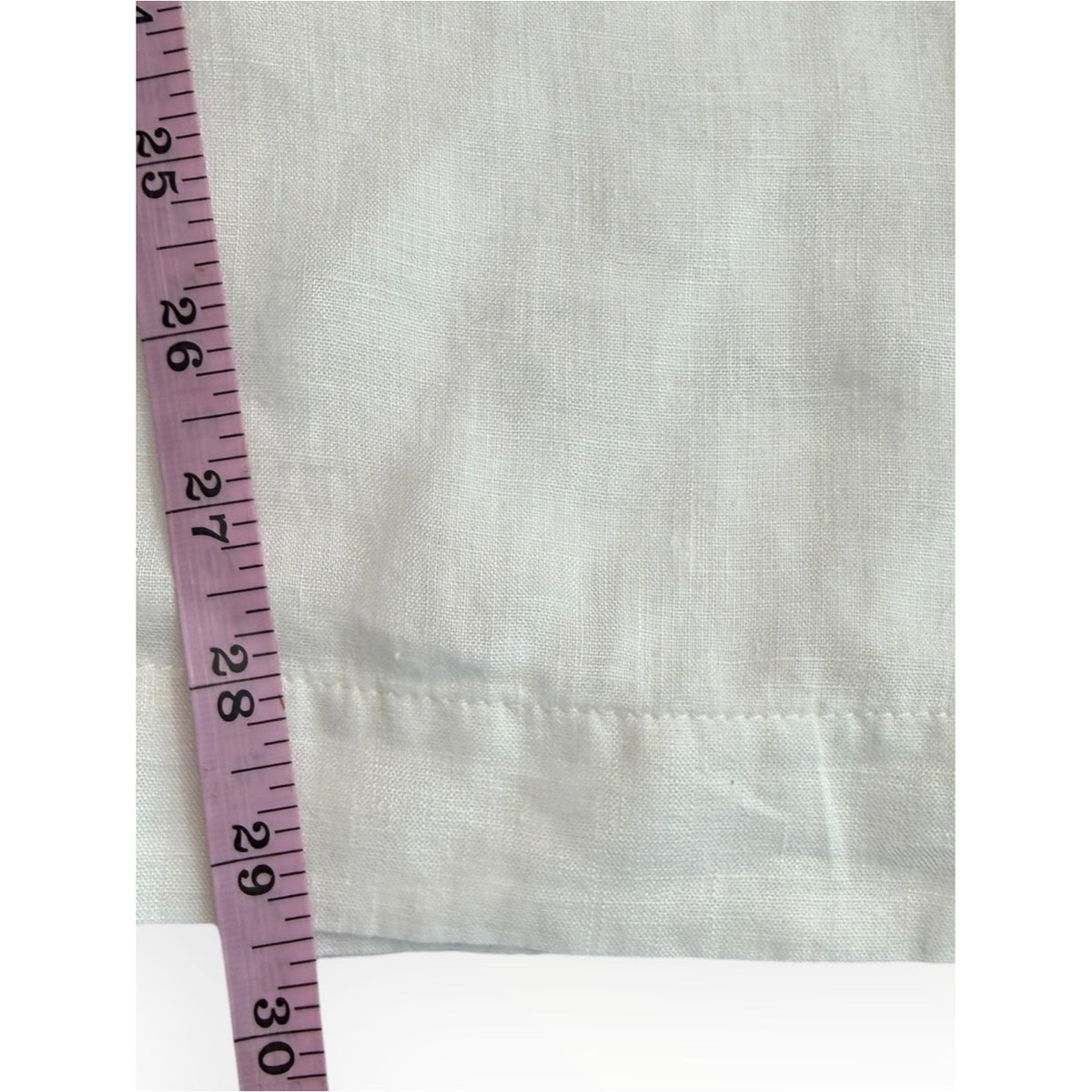 Lafayette 148 New York White "Pippen" Linen Blouse Size L