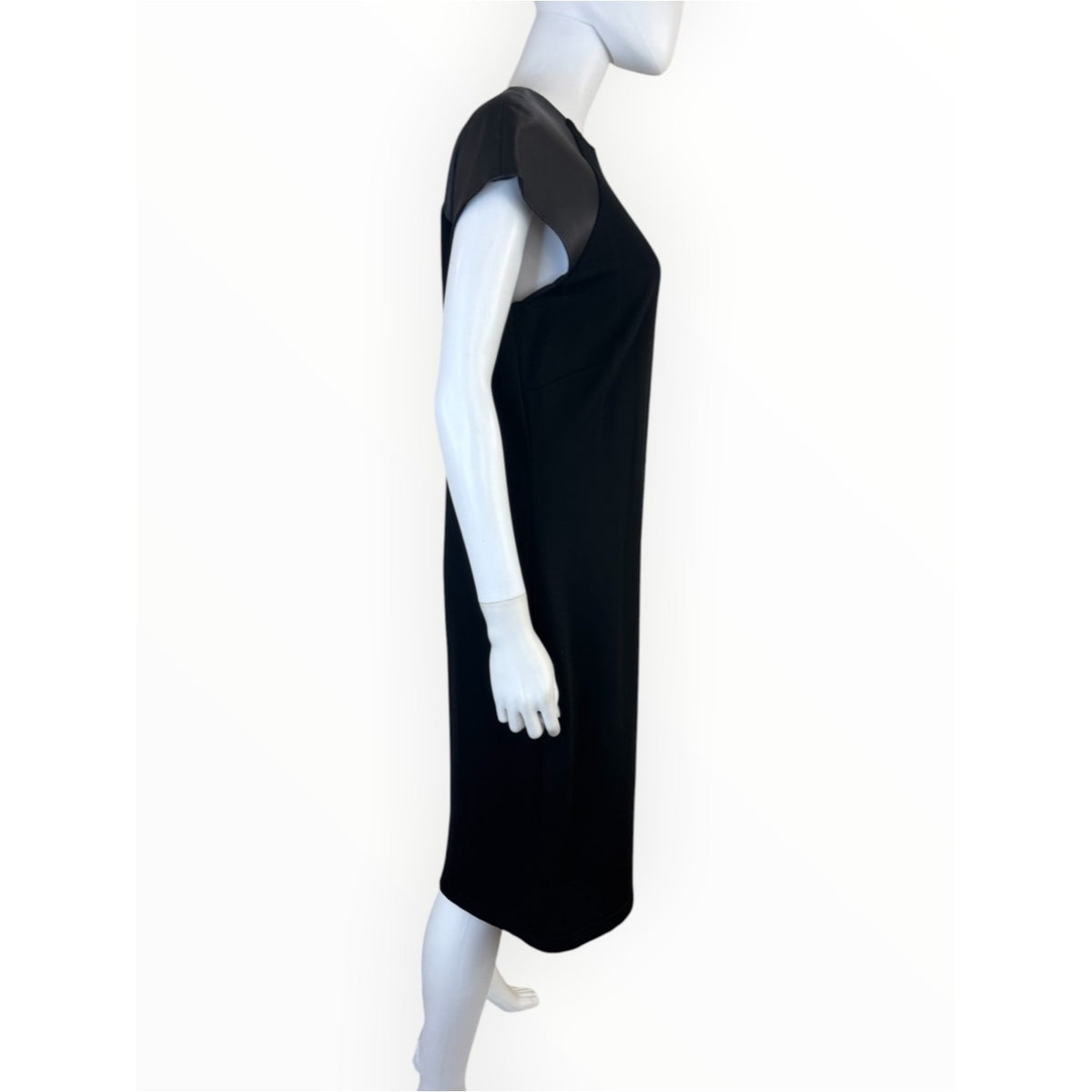 LRL Black Knit Shift Dress Size 14