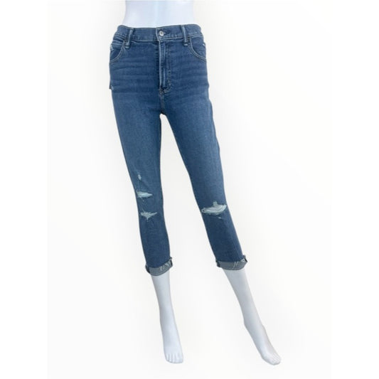 Abercrombie & Fitch NWT Blue Super Skinny Ankle High Rise Jeans Size 27