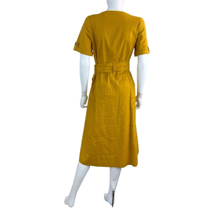 Sezane Yellow Curry Marianne Dress Size 38