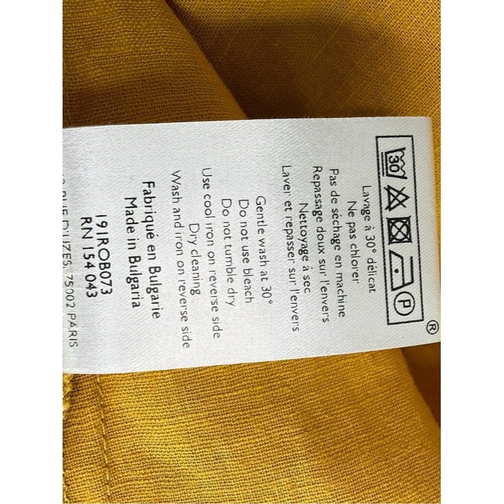 Sezane Yellow Curry Marianne Dress Size 38