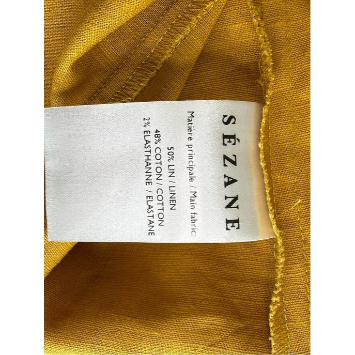 Sezane Yellow Curry Marianne Dress Size 38