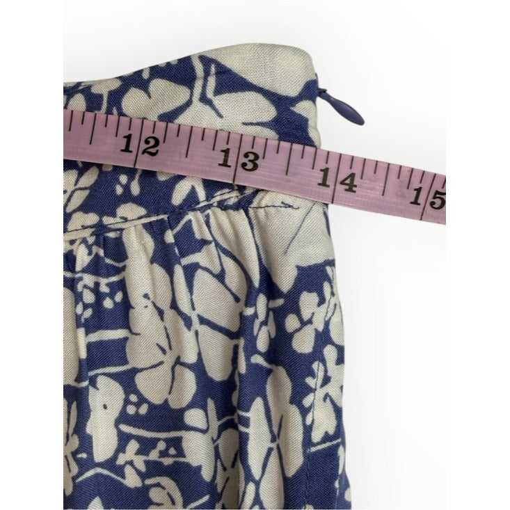 Cynthia Rowley NWT Blue Floral Tiered Maxi Skirt Size XS