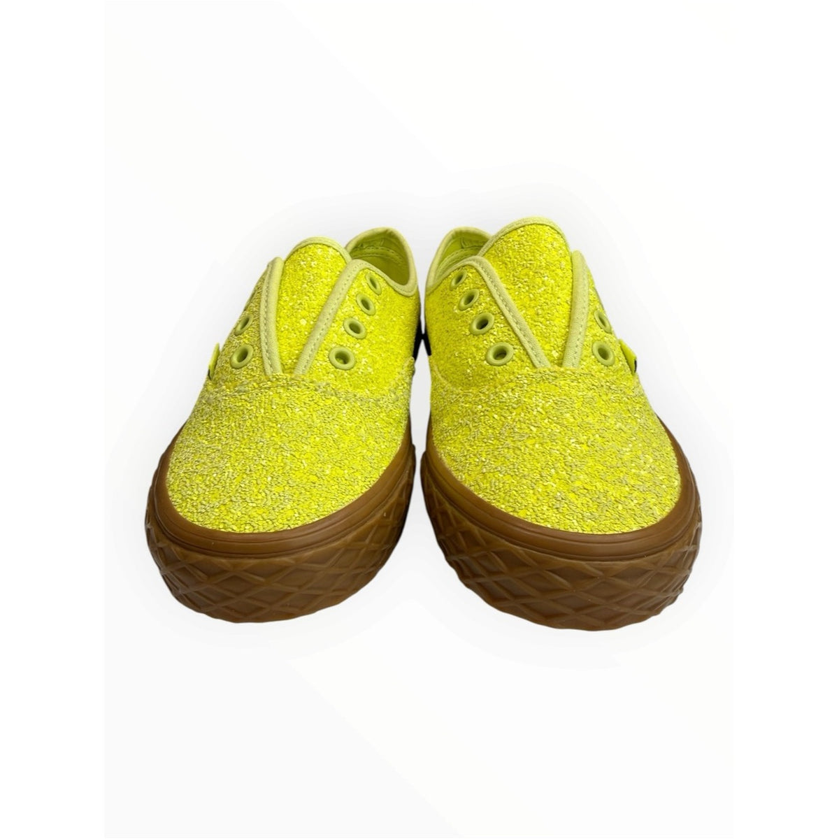 VANS NWT Neon Yellow Authentic Ice Cream Glitter Sneakers Size 7