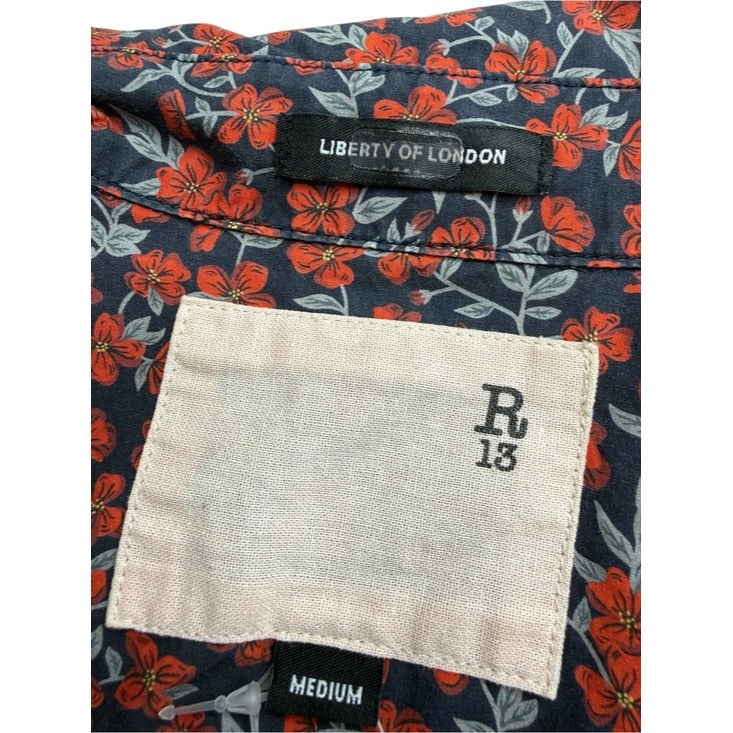 R13 Floral Liberty of London Print 3/4 Sleeve Cowboy Dress Size M
