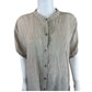 Eileen Fisher Brown Plaid 100% Organic Linen Button-down Top Size 2X