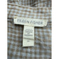 Eileen Fisher Brown Plaid 100% Organic Linen Button-down Top Size 2X