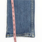 AMO Babe High Rise Slim Straight Jeans Thrifted W/ Destroy Blue Size 26