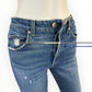 AMO Babe High Rise Slim Straight Jeans Thrifted W/ Destroy Blue Size 26