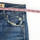 AMO Babe High Rise Slim Straight Jeans Thrifted W/ Destroy Blue Size 26