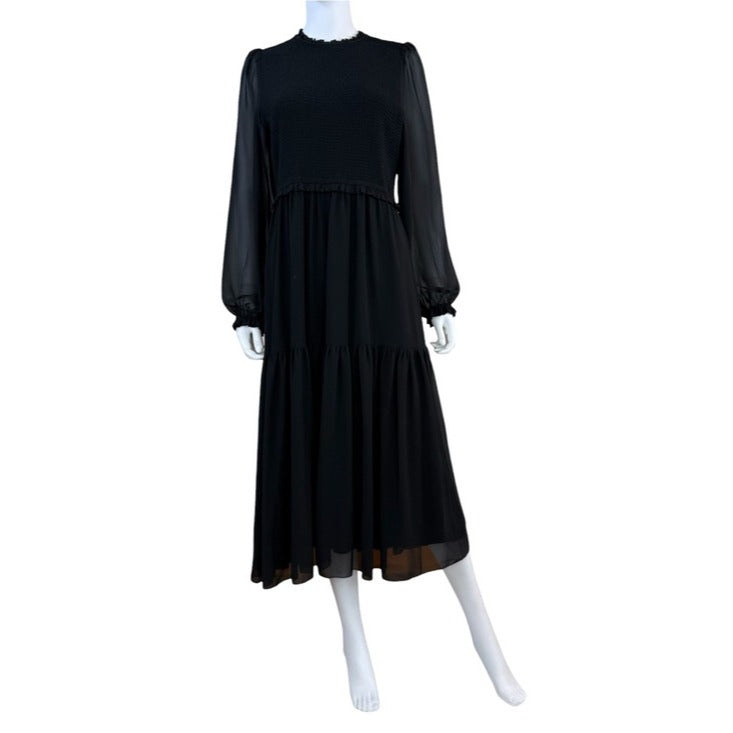 Wilfred NWT Black Rosalyn Midi Dress Size L