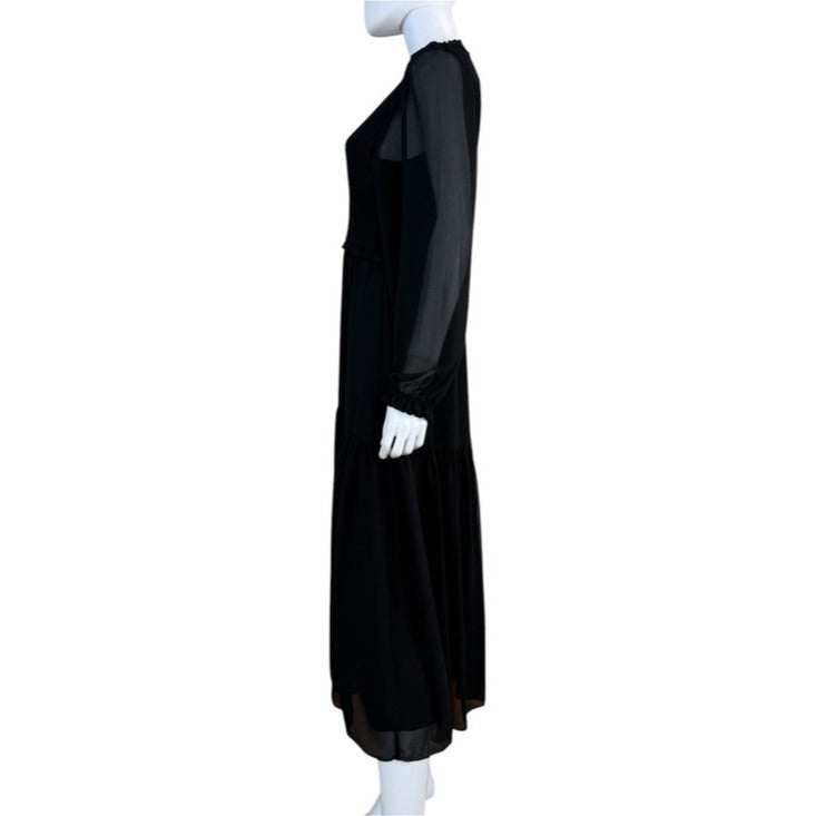 Wilfred NWT Black Rosalyn Midi Dress Size L