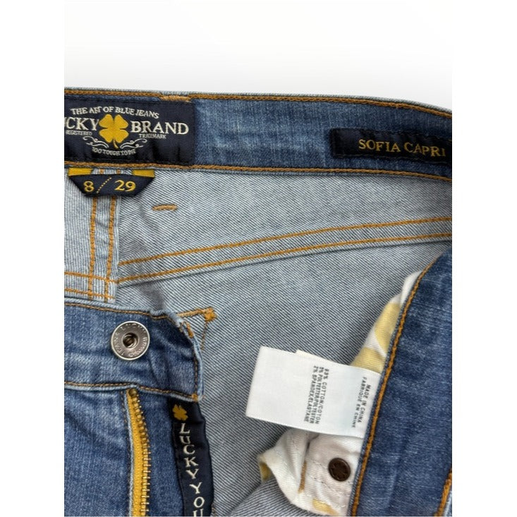 Lucky Brand Blue Denim Sofia Cropped Jeans Size 8