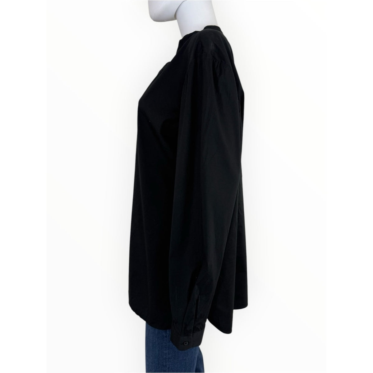 Lafayette 148 New York Black Split-neck Popover Tunic Size XL