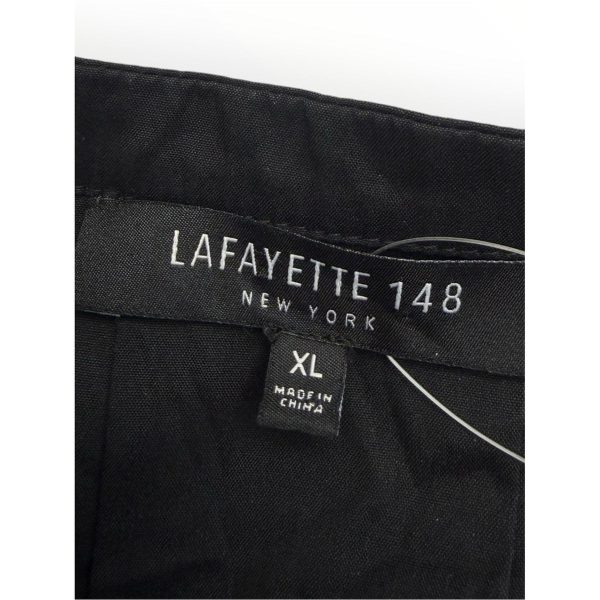 Lafayette 148 New York Black Split-neck Popover Tunic Size XL