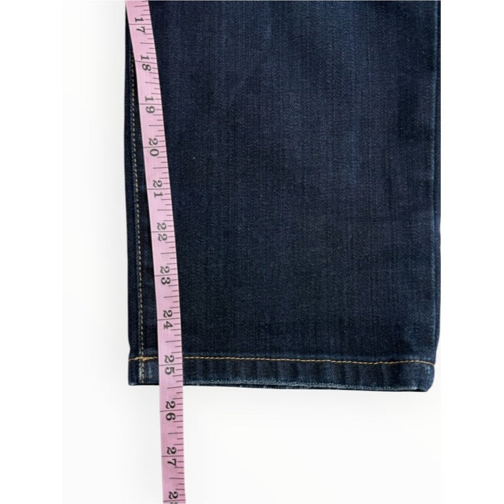 CURRENT/ELLIOTT Blue Distressed Cropped Boyfriend Jeans Size 27