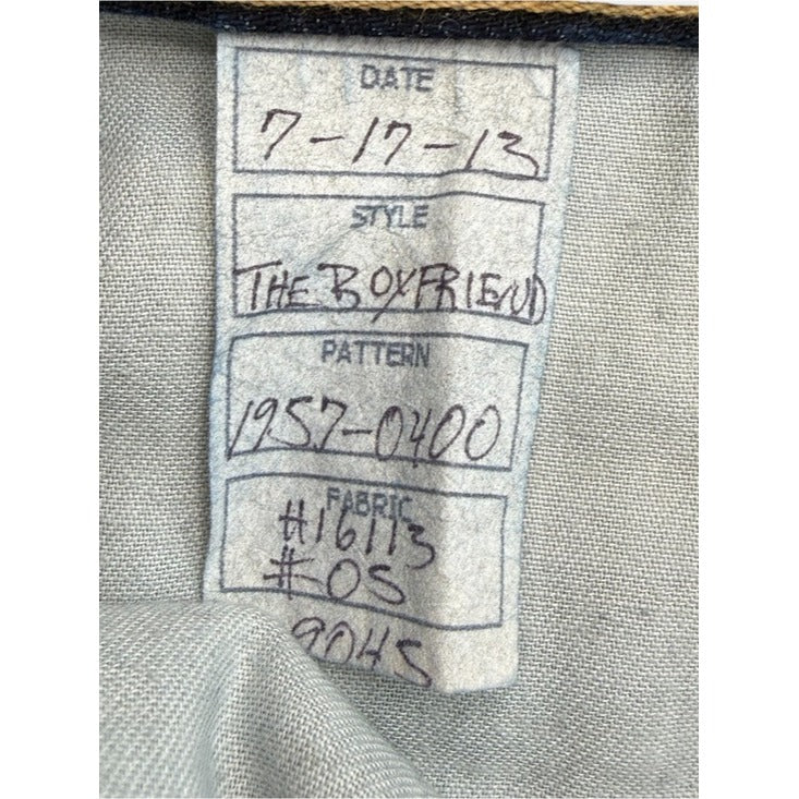CURRENT/ELLIOTT Blue Distressed Cropped Boyfriend Jeans Size 27