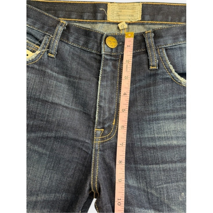 CURRENT/ELLIOTT Blue Distressed Cropped Boyfriend Jeans Size 27