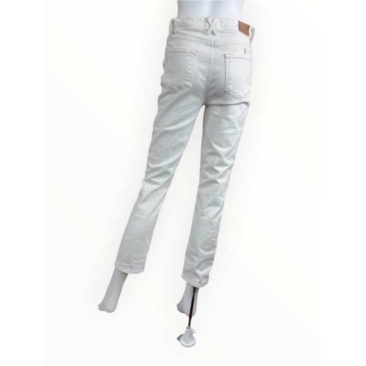 PAIGE White Sarah Slim High Rise Cropped Jeans Size 28