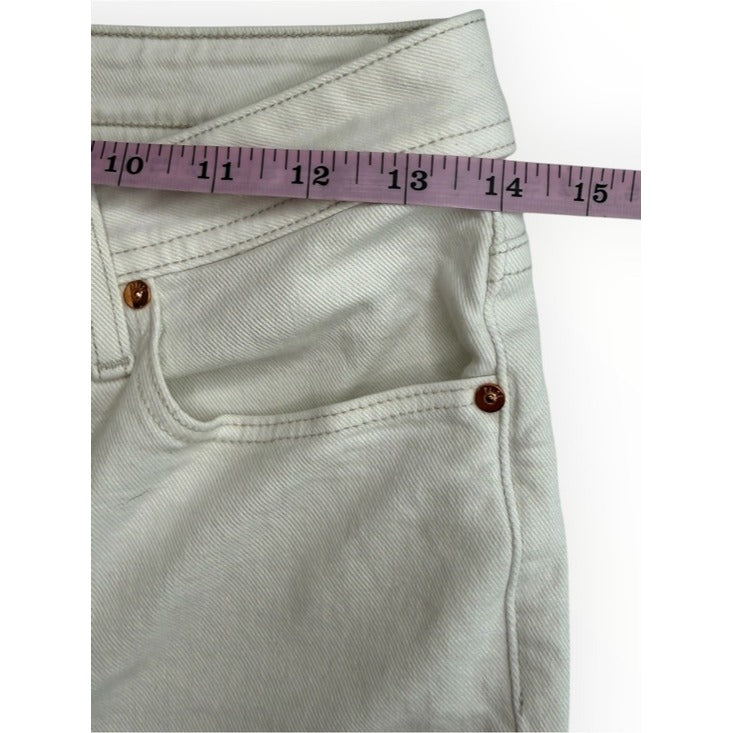 PAIGE White Sarah Slim High Rise Cropped Jeans Size 28
