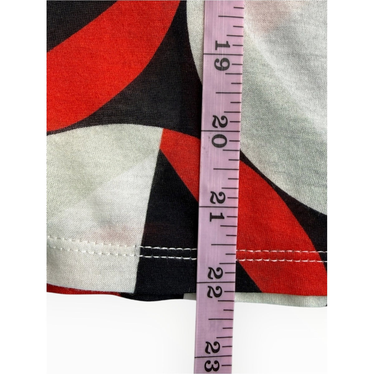 Cynthia Rowley Bold Retro Pattern 100% Cotton Tee Size S