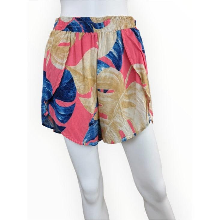 Farm Rio Tropical Print Elastic Waist Shorts Size L