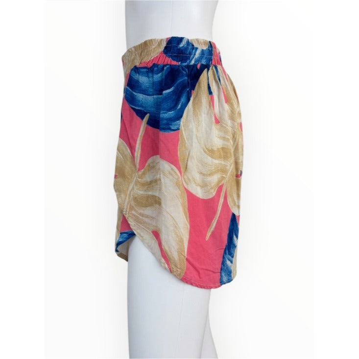 Farm Rio Tropical Print Elastic Waist Shorts Size L