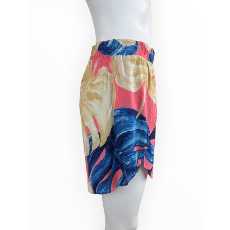 Farm Rio Tropical Print Elastic Waist Shorts Size L