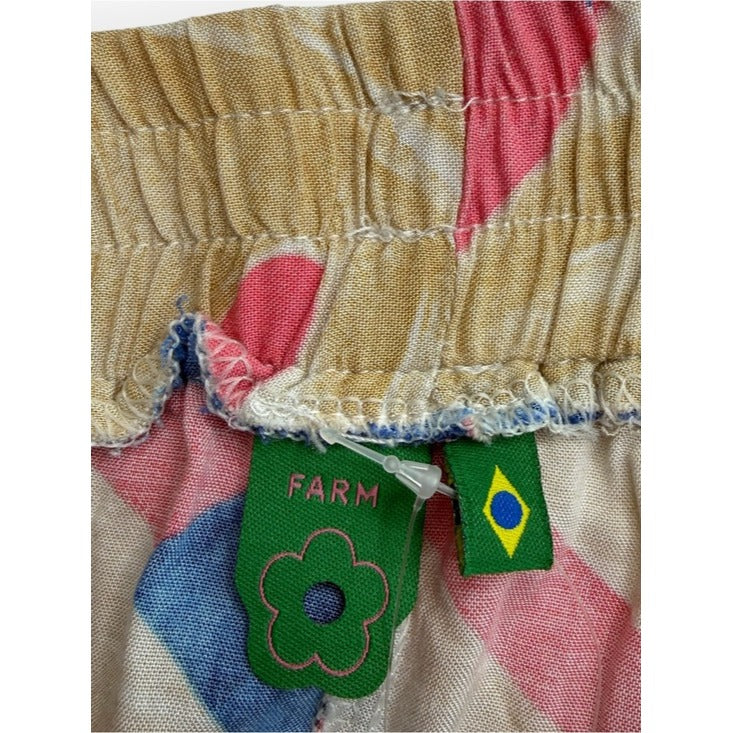 Farm Rio Tropical Print Elastic Waist Shorts Size L