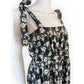 Warm Clothing Big Love Black Floral Tie Strap Tiered Maxi Dress Size M