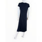 J. Jill Embroidered Navy Midi Dress Size Small