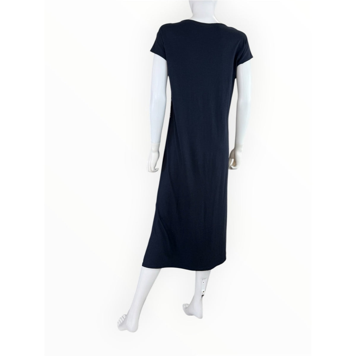 J. Jill Embroidered Navy Midi Dress Size Small
