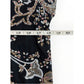 J. Jill Embroidered Navy Midi Dress Size Small