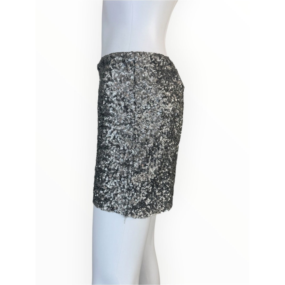 Bailey 44 Silver Sequin Mini Skirt Size M