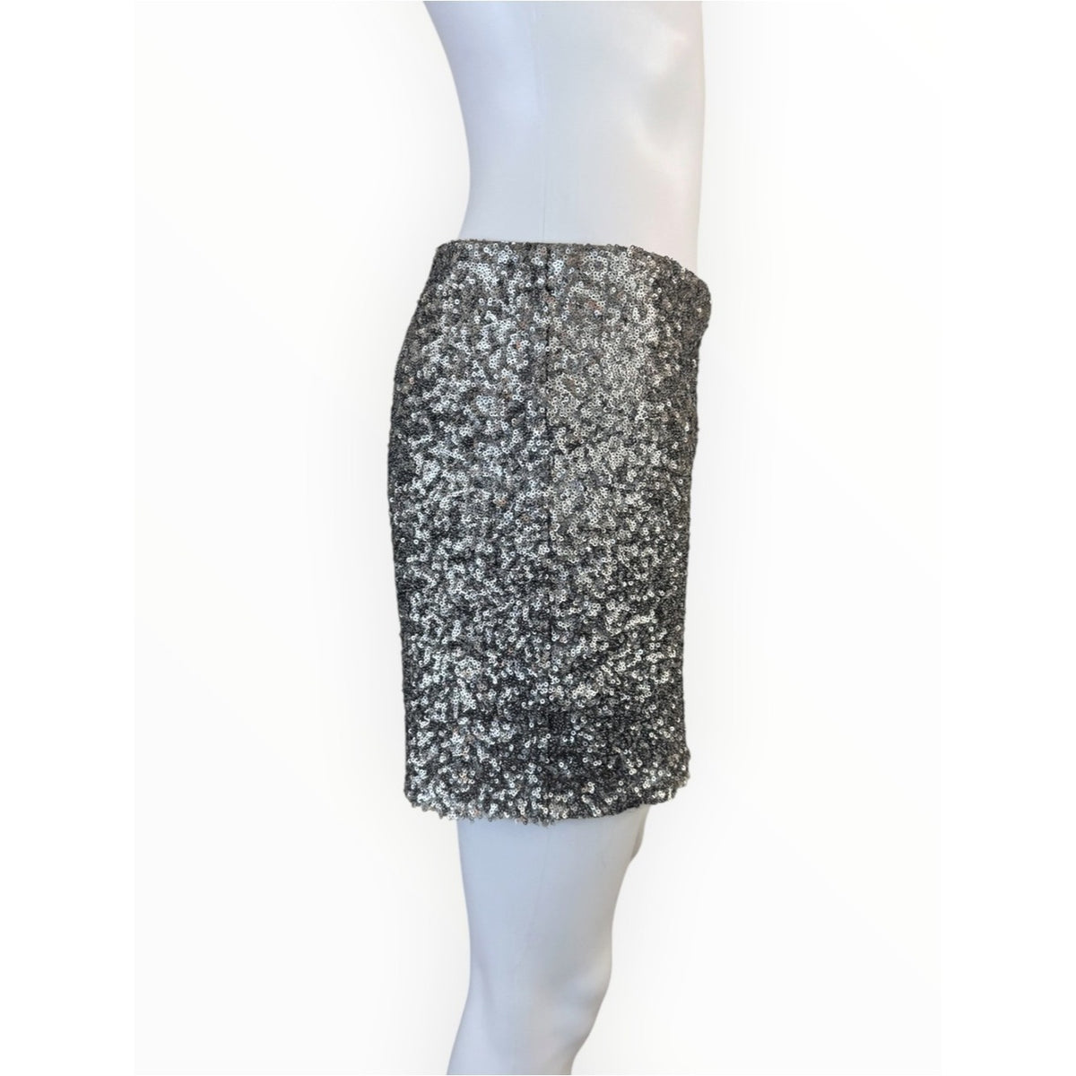Bailey 44 Silver Sequin Mini Skirt Size M