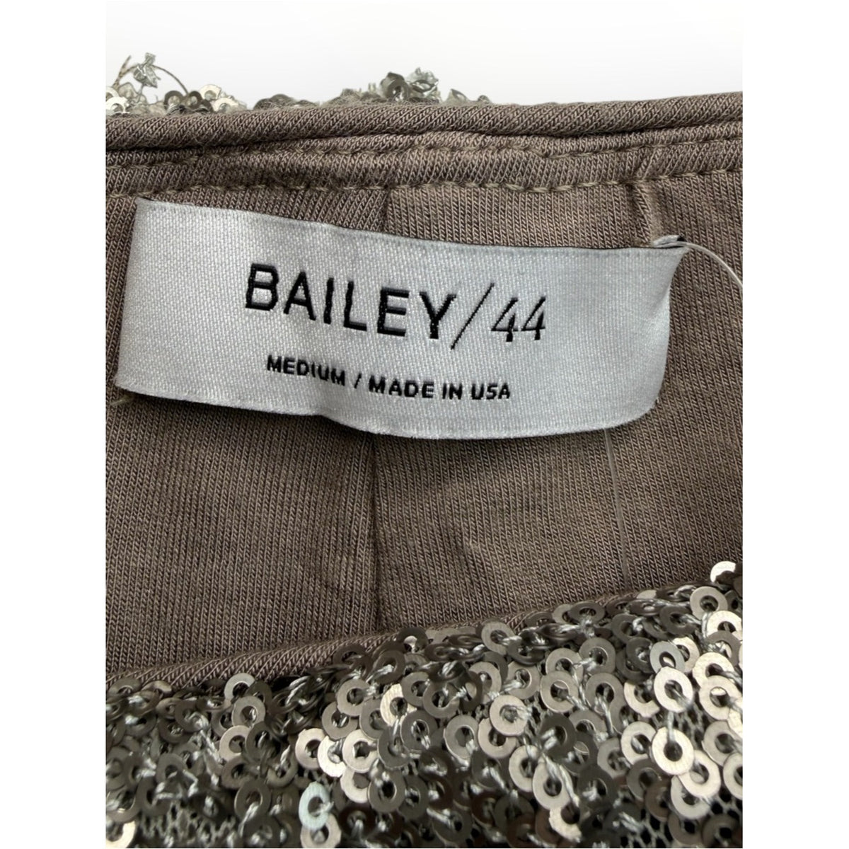 Bailey 44 Silver Sequin Mini Skirt Size M