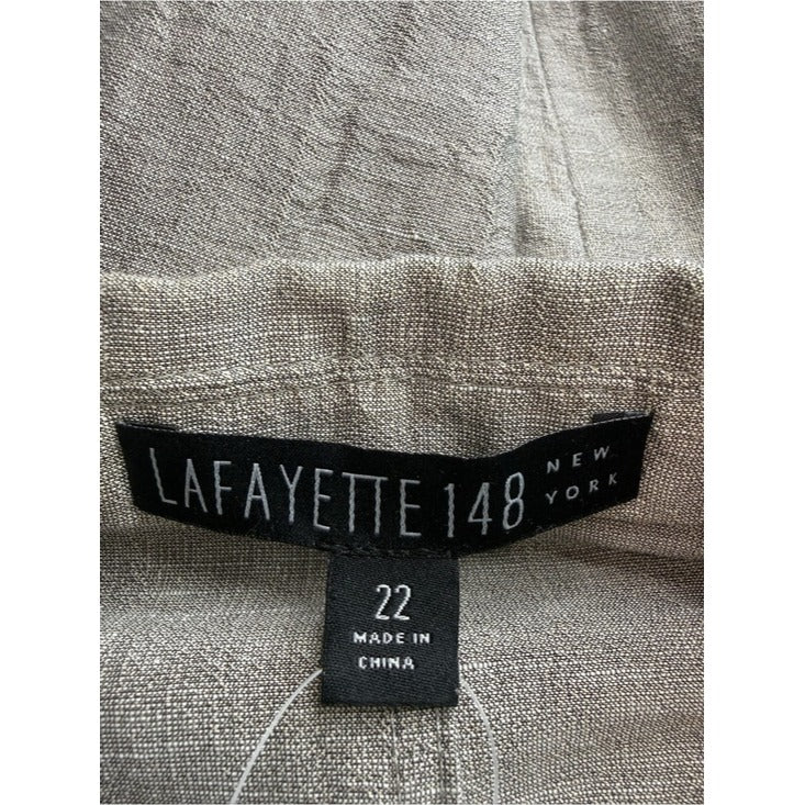 Lafayette 147 New York Gray Linen Blend Jacket Size 22