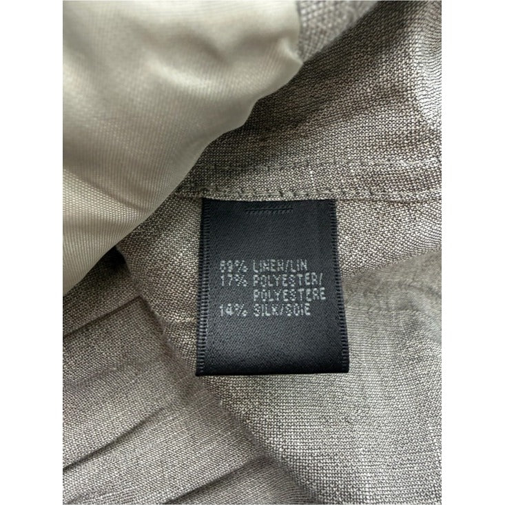 Lafayette 147 New York Gray Linen Blend Jacket Size 22