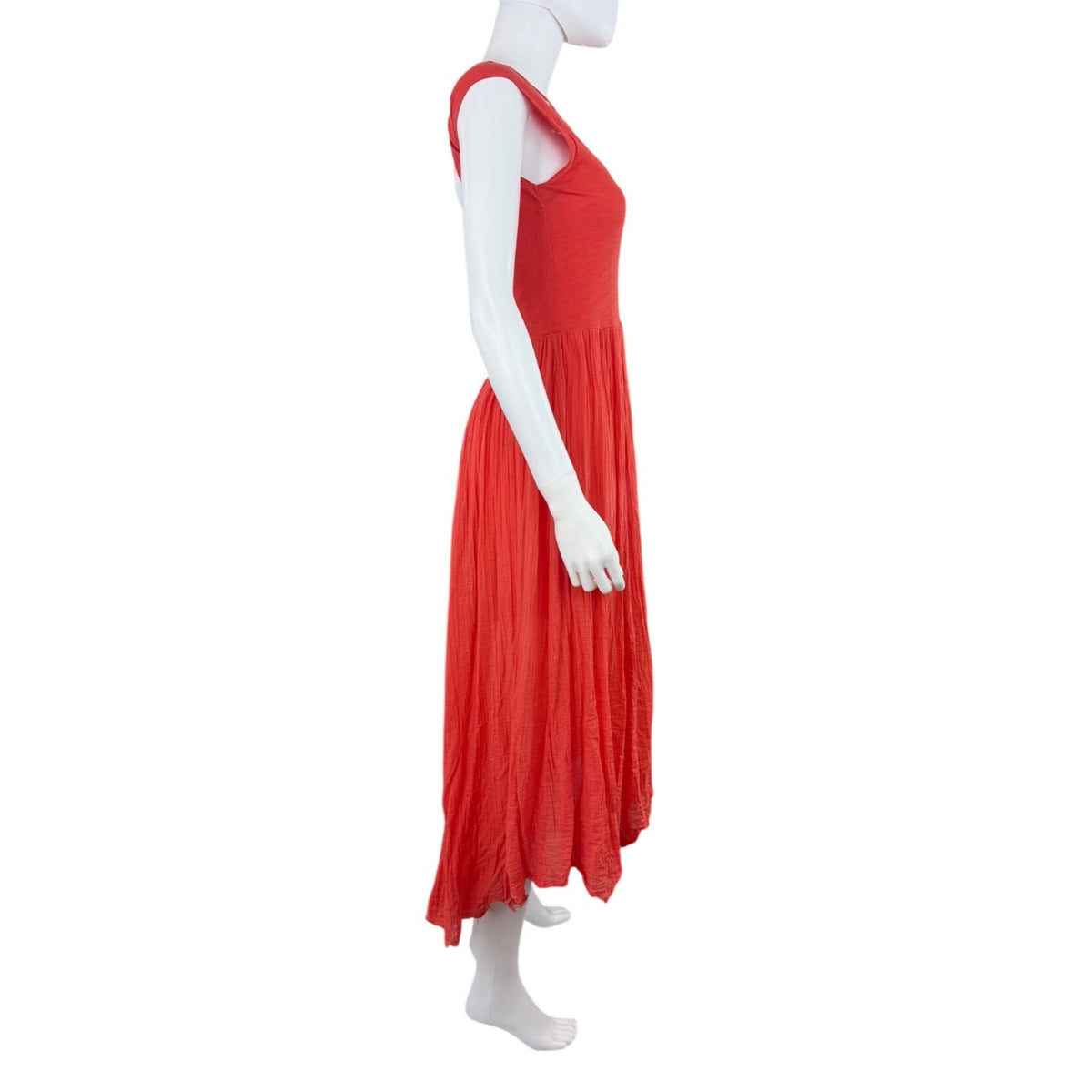 Free People Coral Embroidered Open-Back Cap Sleeve Midi Dress XS