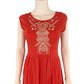 Free People Coral Embroidered Open-Back Cap Sleeve Midi Dress XS
