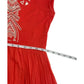 Free People Coral Embroidered Open-Back Cap Sleeve Midi Dress XS