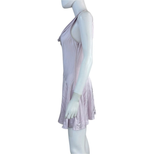 French Connection NWT Pink Oona Satin Asymmetrical Mini Dress Size 4