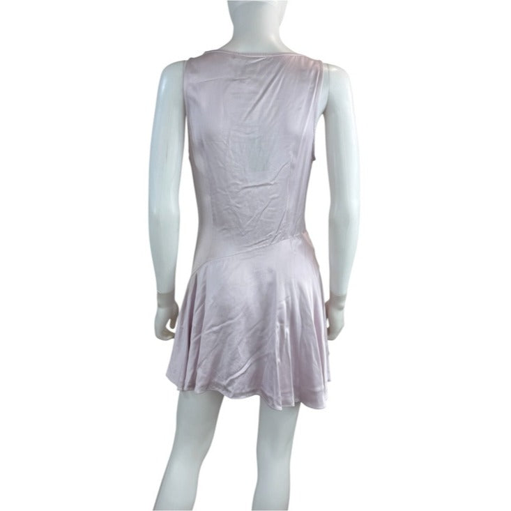 French Connection NWT Pink Oona Satin Asymmetrical Mini Dress Size 4