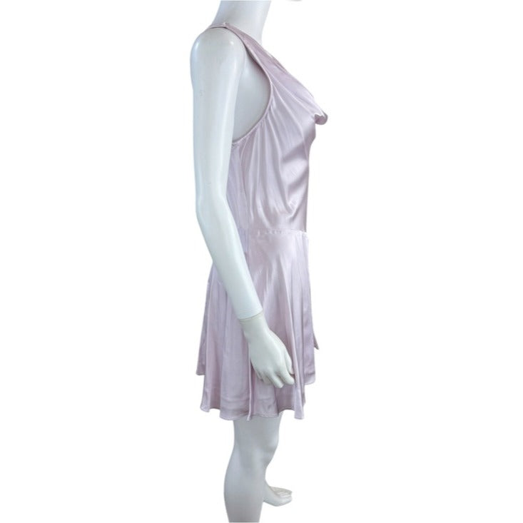 French Connection NWT Pink Oona Satin Asymmetrical Mini Dress Size 4