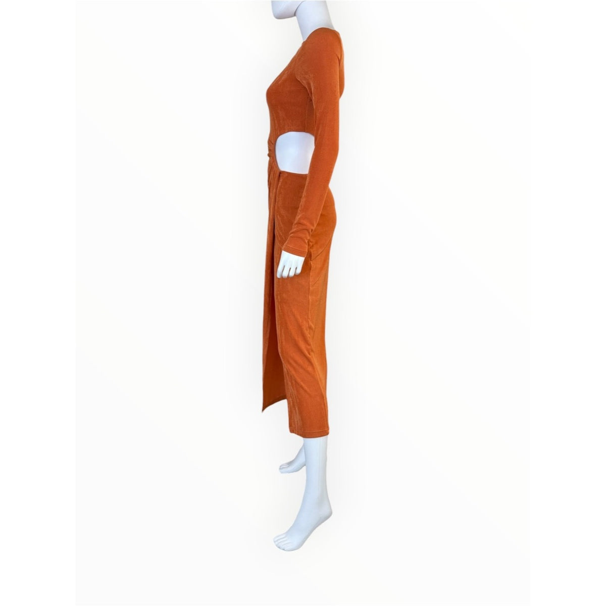 Significant Other Clay Orange Ivy Midi Cocktail Dress Size 4